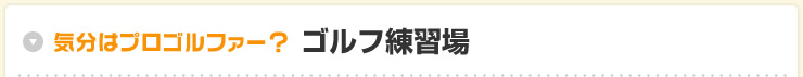 気分はプロゴルファー？ゴルフ練習場